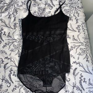 Juicy Couture mesh shaping cut out bodysuit M